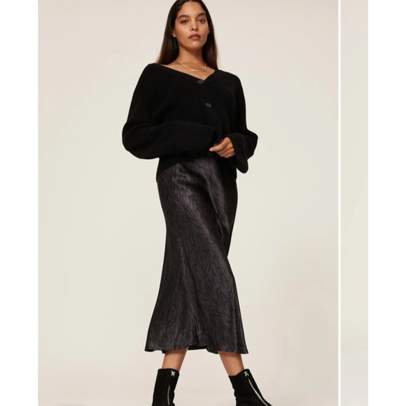 Rails Berlin Ash Tiger Stripe Slip Midi Skirt Size Medium EUC - Picture 1 of 10